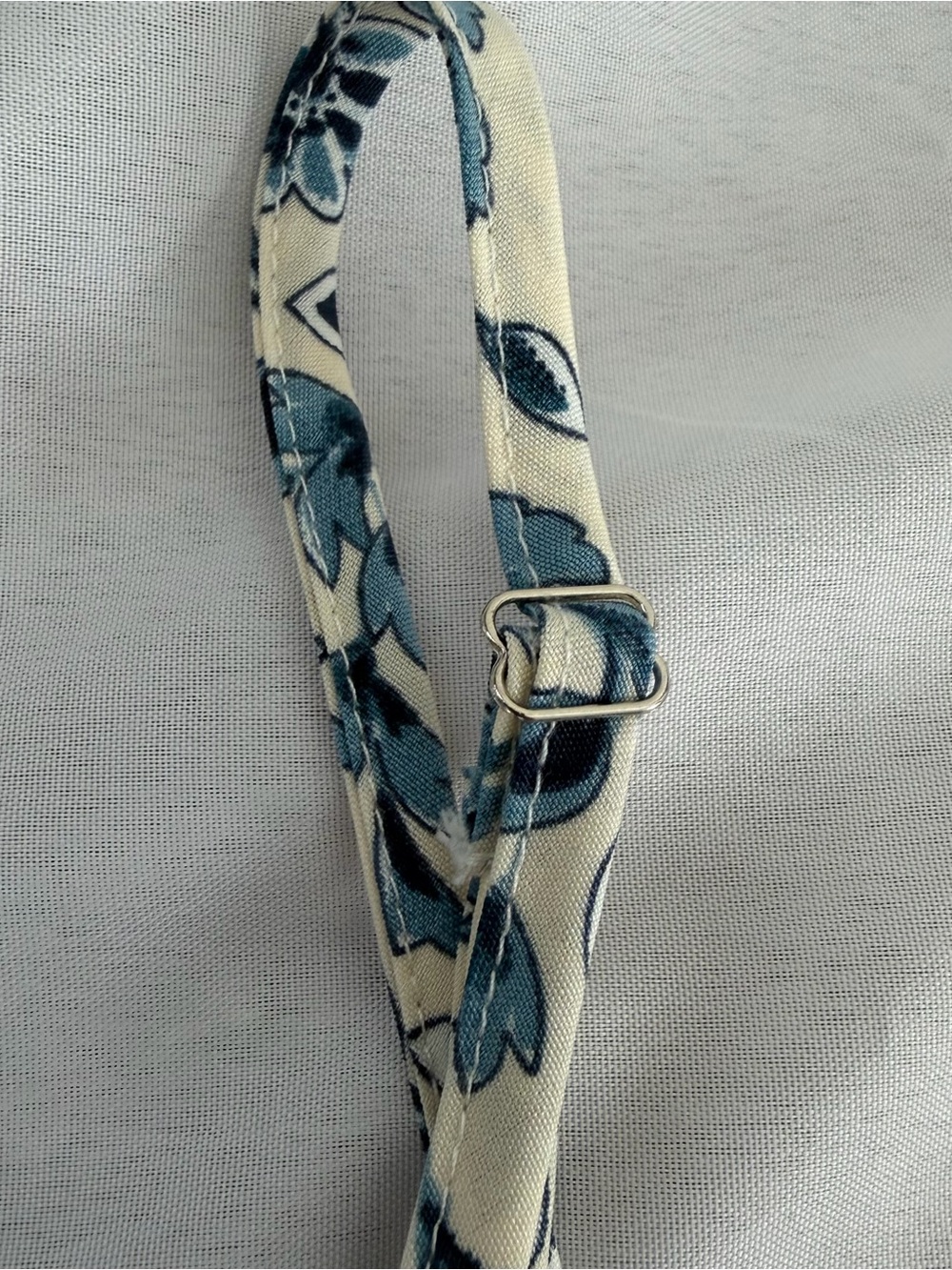 Boho Smocked Maxi Dress Blue Floral Satin Spaghetti Strap Medium Cottagecore - Picture 6 of 11